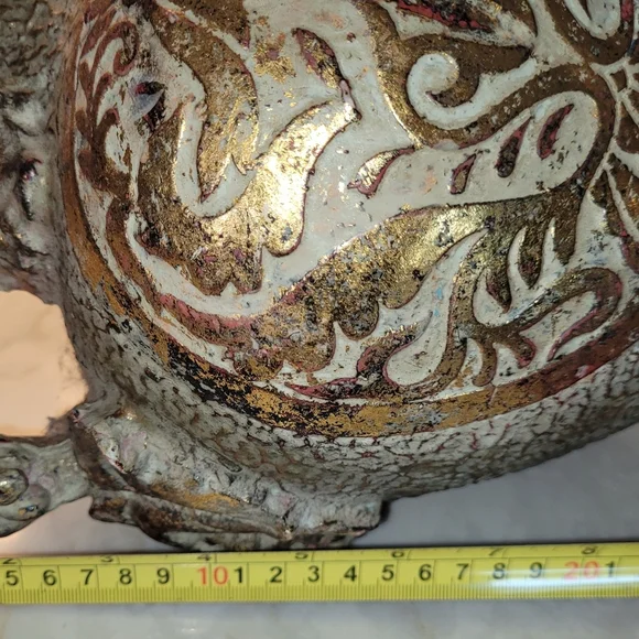 Unique Vase With Bronze Like Finish 9.5 Inches Tall - Picture 3 of 3